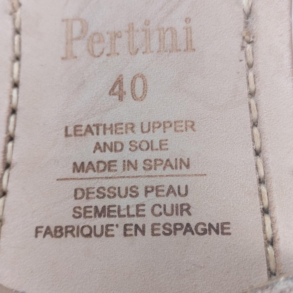 PERTINI Suede Upper, Full Leather Boot in Neutral tone Made in Spain 40/8.5us